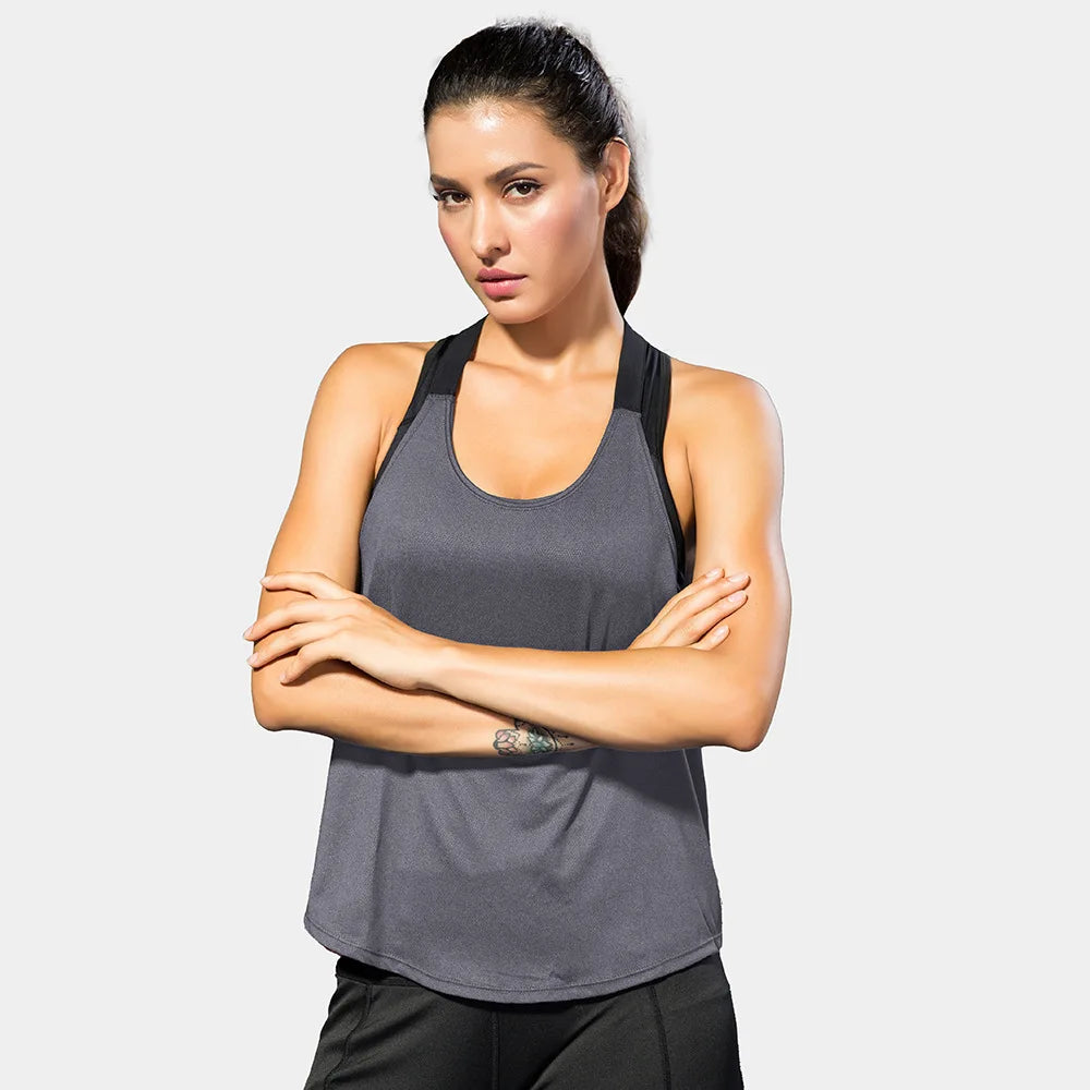 Women's gym tops black sleeveless yoga tops ladies gym shirts gym vests running workout boxing letter tops backless shirts