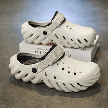 New Men's Fashionable Versatile Sandals Anti Slip and Wear-resistant Shoes Thick Soled Soft Soled Slippers Breathable