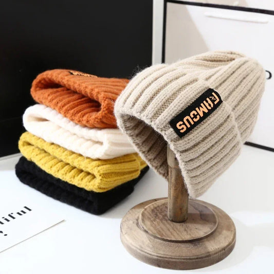 Soft Crochet Knit Beanie Winter Hat for Men Women Unisex Warm Solid Color Cold Cap Fashion Accessory
