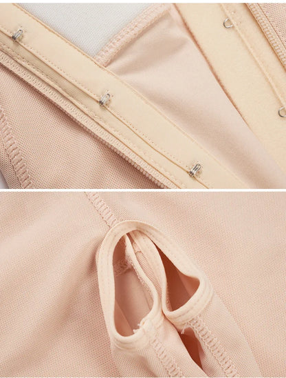 Women's Belly Tummy Control Butt Lifting Zipper Postpartum BodyShaper Fajas Colombian Double Compression Corset Waist Trainer