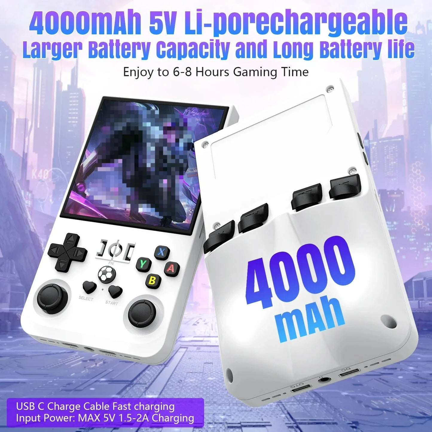 R36MAX Retro Handheld Game 4.0 Inch IPS Screen Console 64GB Portable Pocket Video Player For Children Gifts