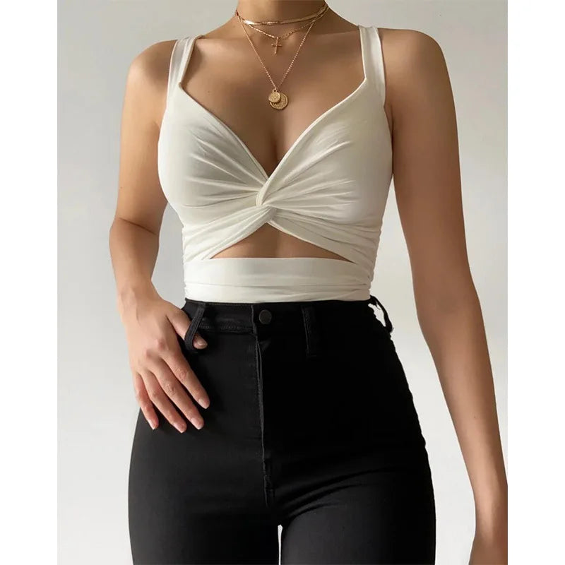 Sexy Women Sleeveless Short Crop tops Ladies Vest Casual Tank Top Women's Tube Top Female Black White