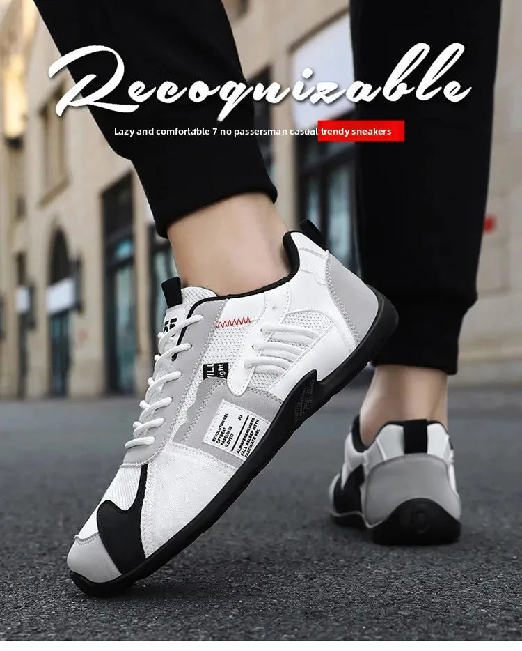 Low-Top Men's Casual Shoes Breathable Retro Sporty Style Summer New Fashion Trendy Bean Board Shoes Comfortable Rubber Sole