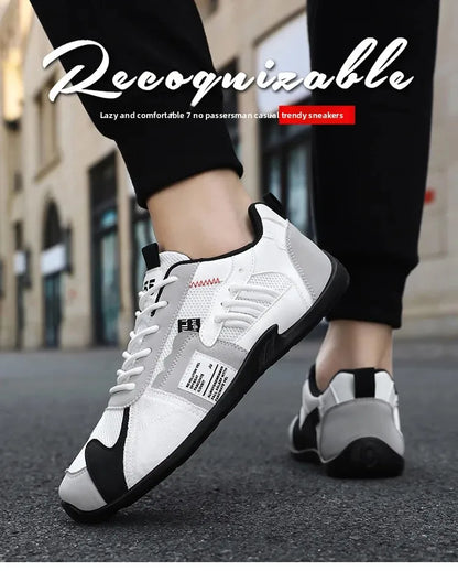 Low-Top Men's Casual Shoes Breathable Retro Sporty Style Summer New Fashion Trendy Bean Board Shoes Comfortable Rubber Sole