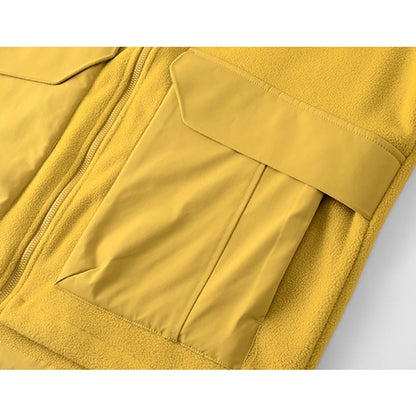 Autumn Velvet Hooded Jacket Men Outdoor Sport Techwear Loose Casual Plus Size Hoodie Cargo Jacket Outerwear Coat