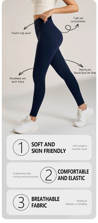 Yoga Leggings Pants Trousers Women's Quick Dry Sports Leggings High Waisted Fitness Pants Stretch Peach Butt Gym Clothing