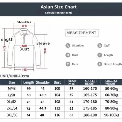 High end brand men's long sleeve polo shirt autumn fashion striped original letter design boutique golf casual business T-shirt