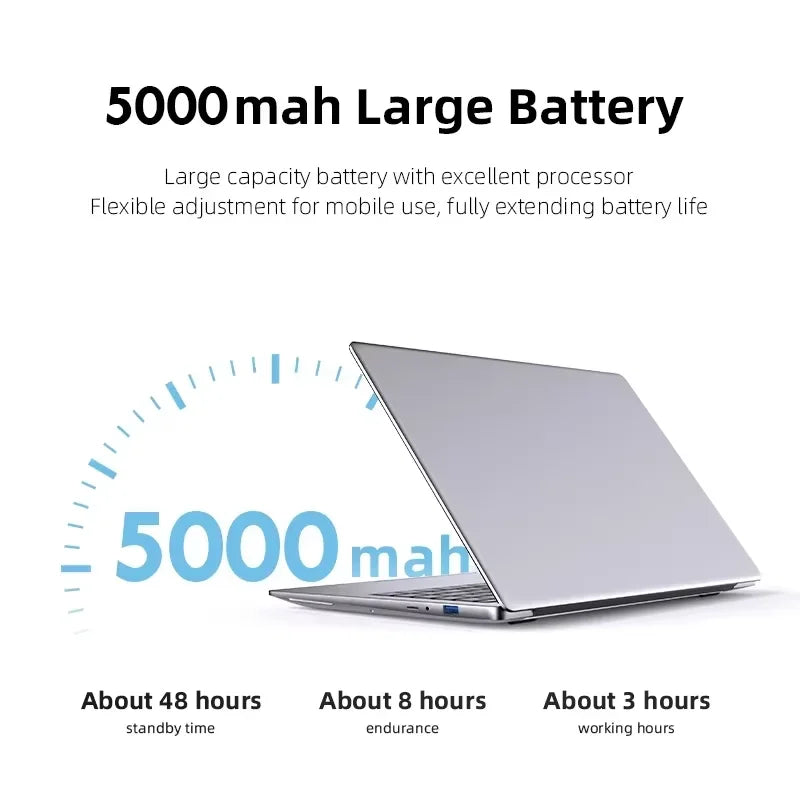 Portable Office Laptop Computer 14.1" 12GB RAM 1TB 2TB SSD Windows 11 Notebook Learn Recreation Entertainment Portable Laptops