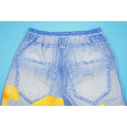 KEXU Women's Tie Dye Printed Wide Leg Casual Loose Long Pants Streetwear