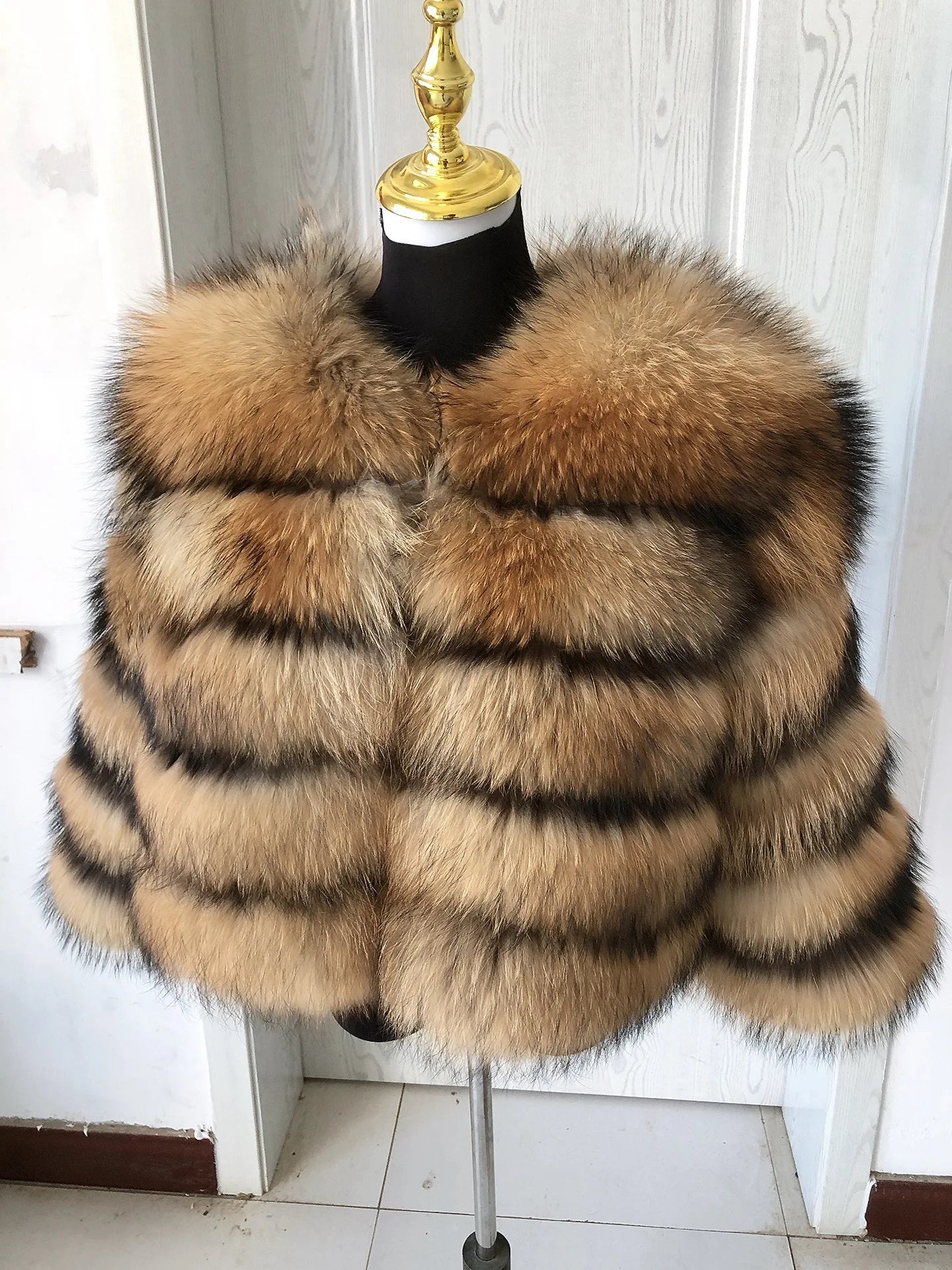 New Real fox fur coat women's winter warm 100% natural fur jacket Short Raccoon fur coat women's  high quality hot sale