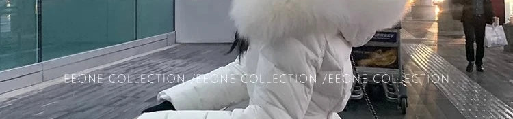 White Large Fur Collar down Jaet Women's 2025 Winter New Design Ultra Slim Lightweight Hooded White Du down Outerwear