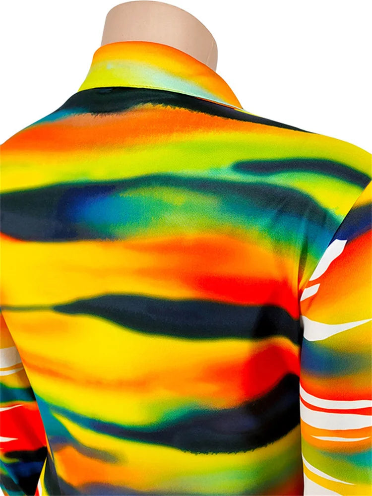 Wmstar Plus Size Two Piece Outfits Women Fall Clothing Tie Dye Top and Pants Leggings Matching Set Wholesale