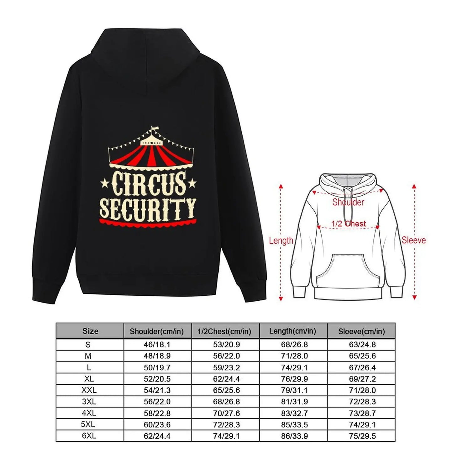 Circus Security Hoodie autumn jacket men korean clothes anime clothes men's autumn clothes new hoodies and sweatshirts