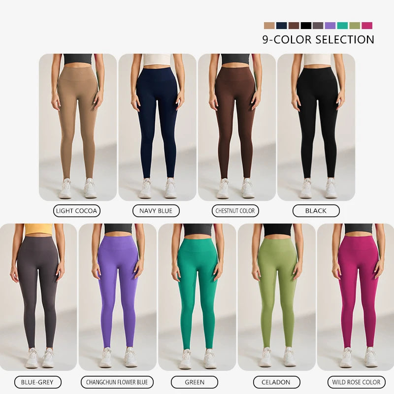 Yoga Leggings Pants Trousers Women's Quick Dry Sports Leggings High Waisted Fitness Pants Stretch Peach Butt Gym Clothing