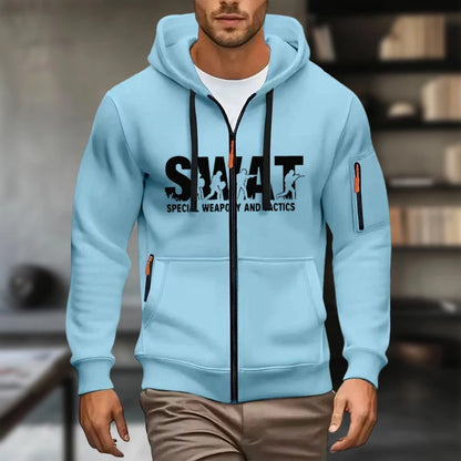 Mens Hoodies Sweatshirt New Casual Long Sleeve Hoodie Men Zipper Cardigan Hooded Sweatshirts