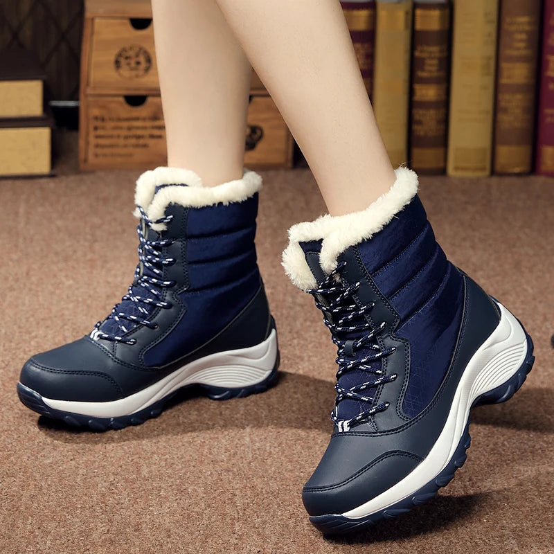 Snow Boots Women New Ladies Shoes Platform Shoes Woman Flat Keep Warm Boots Ladies Casual Plush Botas Mujer Winter Shoes Women