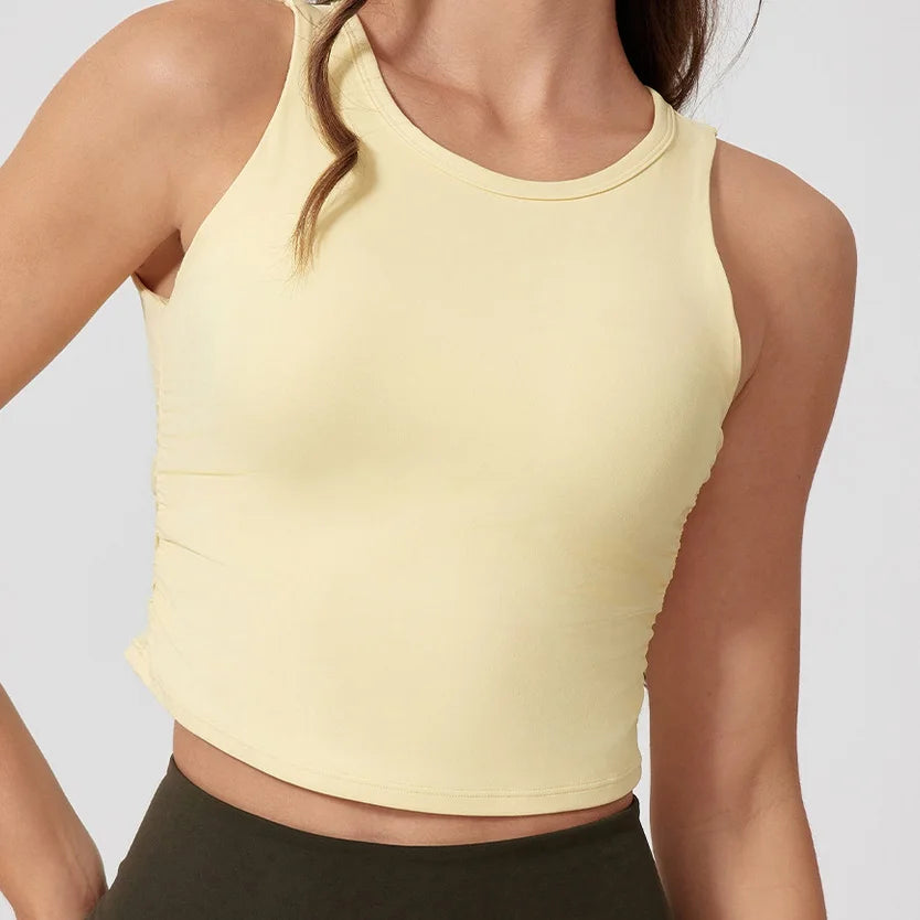 New Women Sportswear Yoga Set Sport Suit Gym Workout Clothes Gym Vest Crop Top High Waist Straight leg Pants Fitness Sports Wear