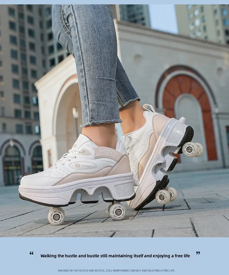 Rollers for Shoes Sports Shoes on Wheels Roller Skates Roller Skates for Girls Boys Roller Skates Shoes with Wheels