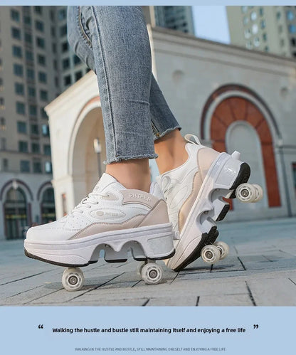 Rollers for Shoes Sports Shoes on Wheels Roller Skates Roller Skates for Girls Boys Roller Skates Shoes with Wheels