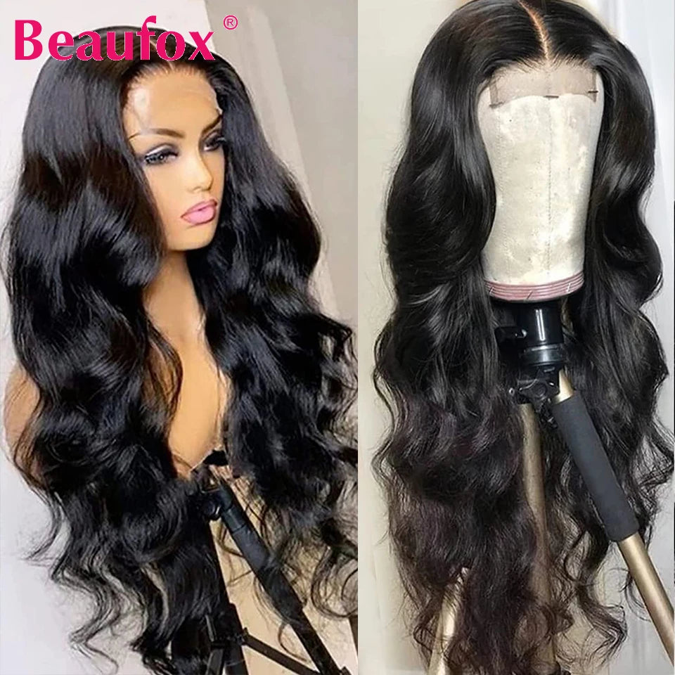 Beaufox Lace Front Human Hair Wigs For Women Brazilian Body Wave Lace Frontal Wigs Human Hair Wigs 4x4 Lace Closure Wig