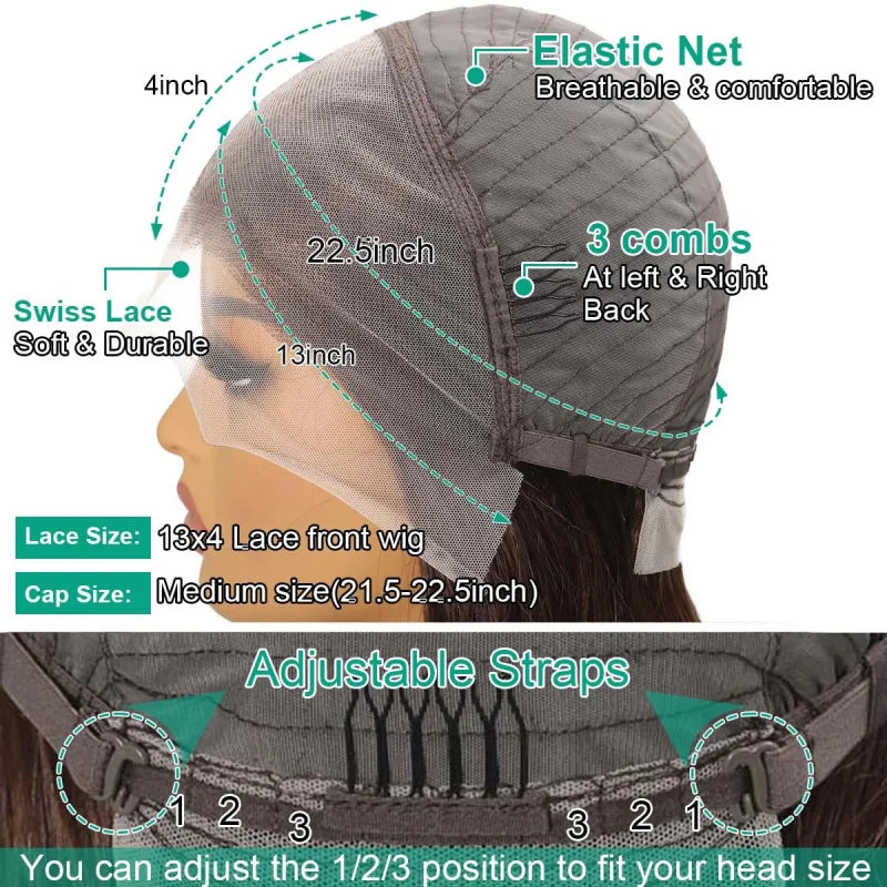 300% Density 13x4 Lace Front wig Short Bob Human Hair Wigs Straight Brazilian Hair Wigs for Women