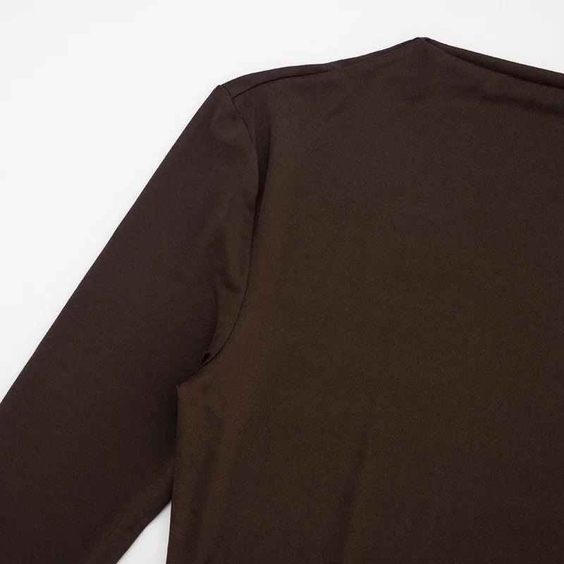 Mozision Long Sleeve Ruched Sexy Mini Dress Women Autumn Winter New Elegant High Waist Bodycon Club Party Dresses Female