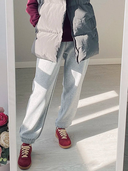 Thick Warm Fleece Sweatpants Women Winter Straight Leg Pants Gray Velvet Trousers Pants Jogger For Women Sweatpants Outfits