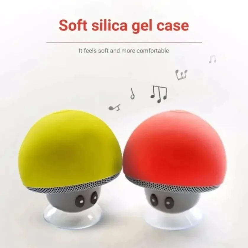 XIKCU Mini Mushroom Bluetooth Speaker Creative Mini Suction Cup Portable Smart Speaker for Phones Cross-border Cartoon Gift