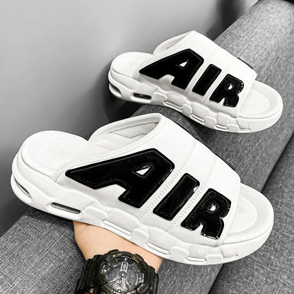 Men Air Cushion Design Slide Man Summer PVC Soft Non-slip Men's Sports Slippers New Slippers for Men Flip Flops Chanclas Hombre