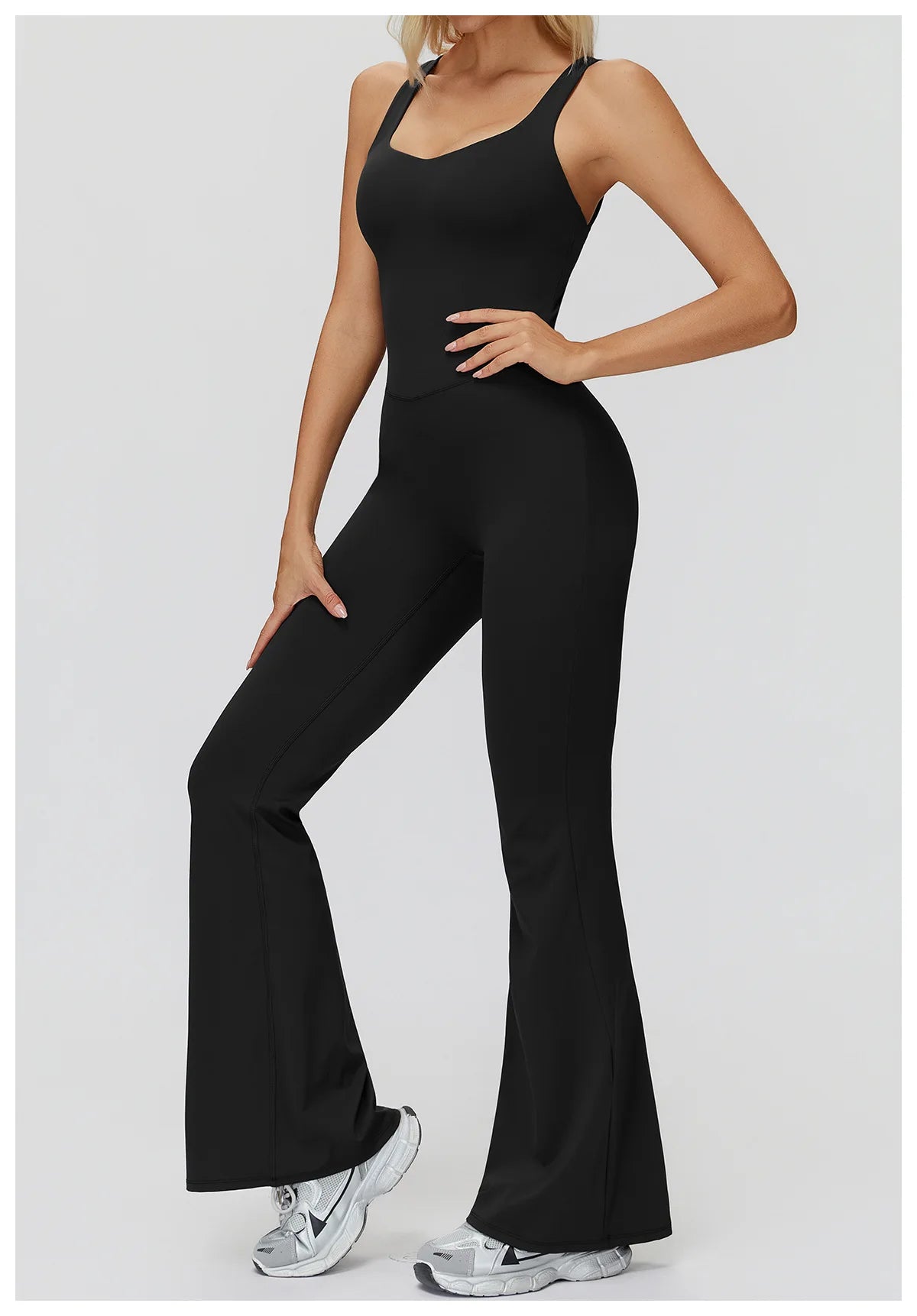 Sexy Back V Jumpsuit Gym Set Women Training Yoga Suit Sportswear Women Sports Jumpsuit Fitness Rompers Stretch Workout Bodysuits