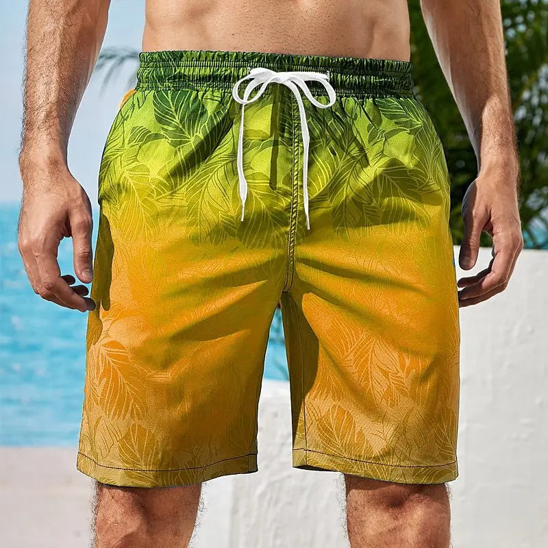Tropical Plants 3D Print Board Shorts Men Oversized Surfing Drawstring Beach Sports Pants Swimwear Swimsuits Trunks Kid Clothing