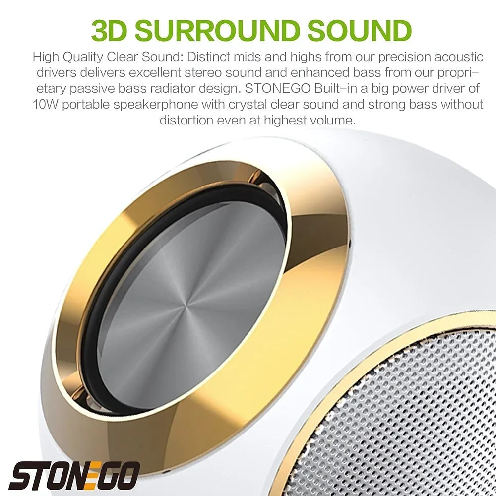 Portable Bluetooth Wireless Speaker TWS Stereo Audio 3D Bass Waterproof Hands-Free Call Accessories Music Player