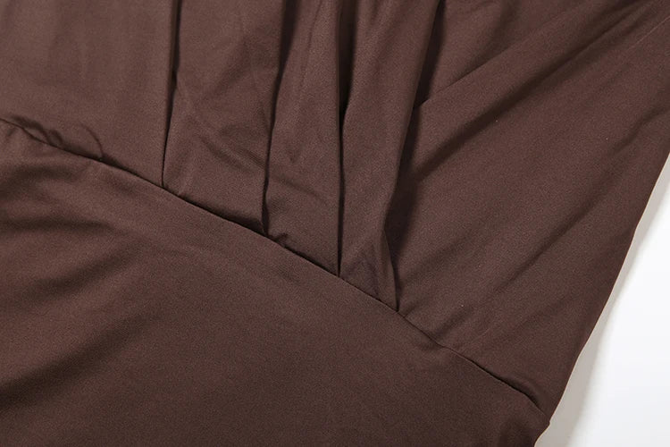 Sisterlinda Women's Elegant Deep V-Neck Mini Dress Full Sleeve Skinny Peach Hip Midnight Club Party Sexy Fashion Solid Bodycon