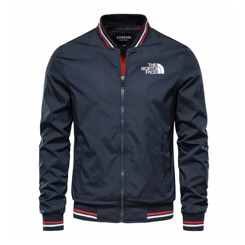 Men's outdoor sports windproof, waterproof and sun-proof hoodless slimming jacket, woven casual multi-functional jacket