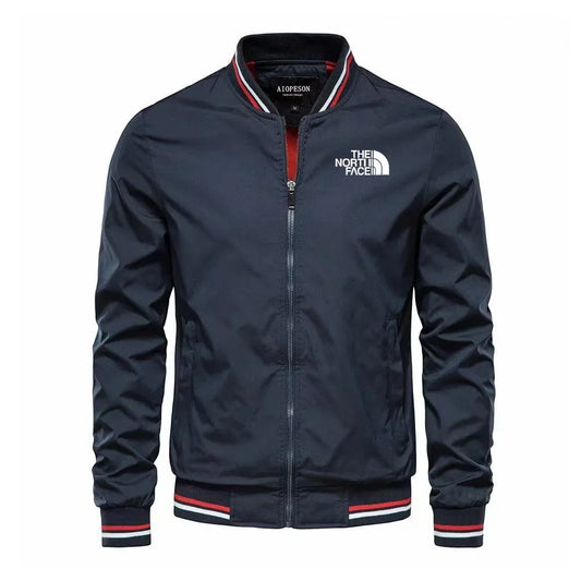 Men's outdoor sports windproof, waterproof and sun-proof hoodless slimming jacket, woven casual multi-functional jacket