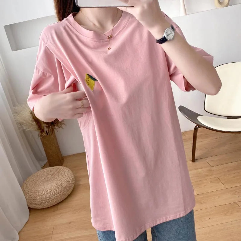 Maternity Nursing T-Shirt Top 98% Cotton Mother Nursing Tees Breastfeeding T Shirt for Pregnant Women Summer Pregnancy Top Wear