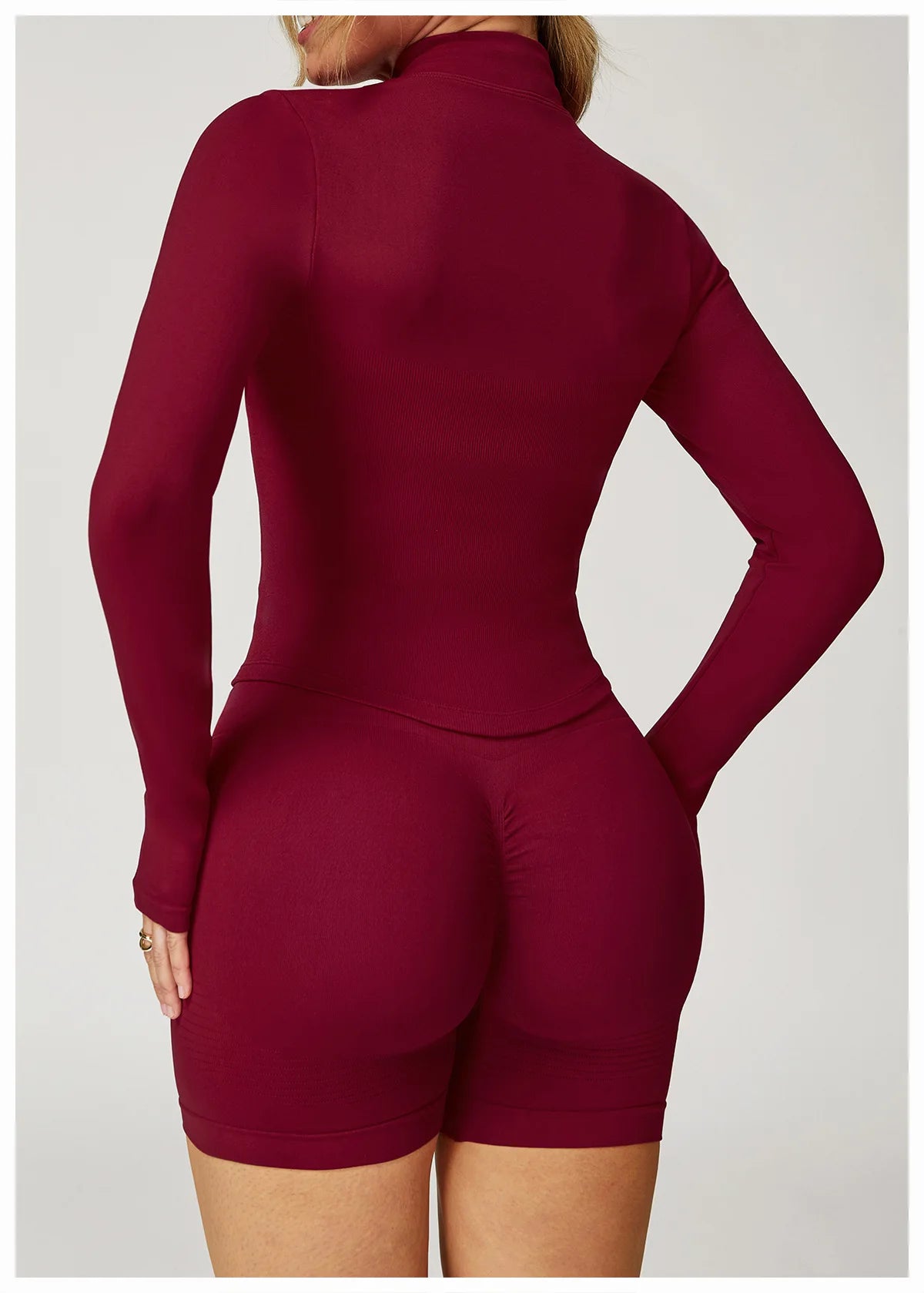 New Women Seamless Zipper Jacket Yoga Long Sleeved Gym Top Yoga Push Up Jacket Fitness Running Workout Sport Coat Women's Shirts