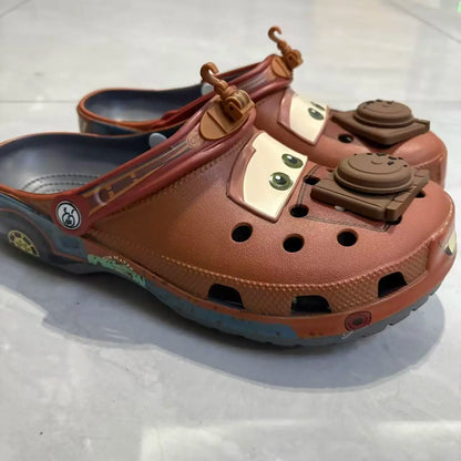 Adult Cartoon Mater Slippers Cars Shoes Outdoor Sandals Cute Figurine Anime Trailer Character Cave Shoes Sandals Eva Shoes Gift