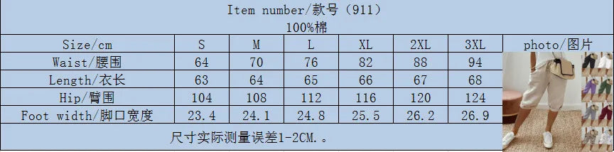 Women Cotton Linen Harem Knee Length Pants Summer High Elastic Drawstring Pocket Solid Color Shorts LRFZ-911