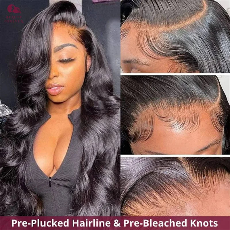 Beautyforever 3D Body Wave 7x5 Bye Bye KNOTS Glueless Wig Human Hair Ready To Wear Brazilian Human Hair Wig Fits All Size Heads