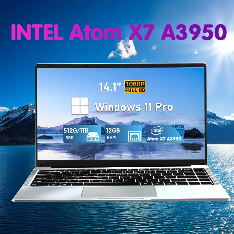 Portable Office Laptop Computer 14.1" 12GB RAM 1TB 2TB SSD Windows 11 Notebook Learn Recreation Entertainment Portable Laptops