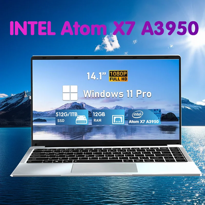 Portable Office Laptop Computer 14.1" 12GB RAM 1TB 2TB SSD Windows 11 Notebook Learn Recreation Entertainment Portable Laptops