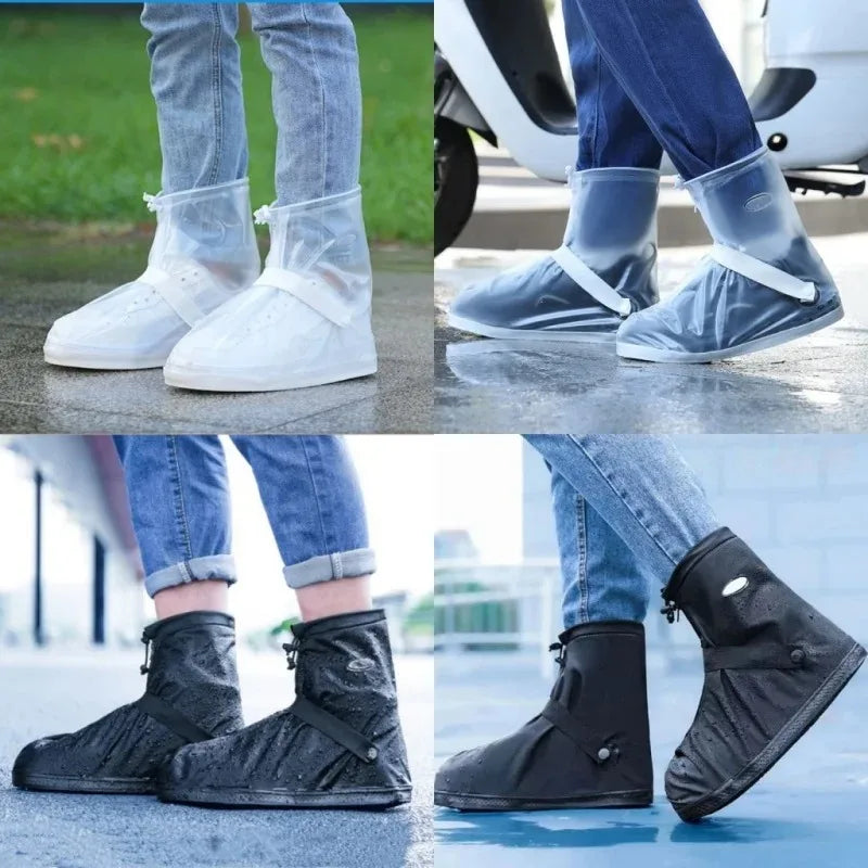 Waterproof Rain Boot Covers Reusable Non-Slip Cycling Hiking Shoe Protectors Rain Snow Wet Sand Overshoes Pants Protectors