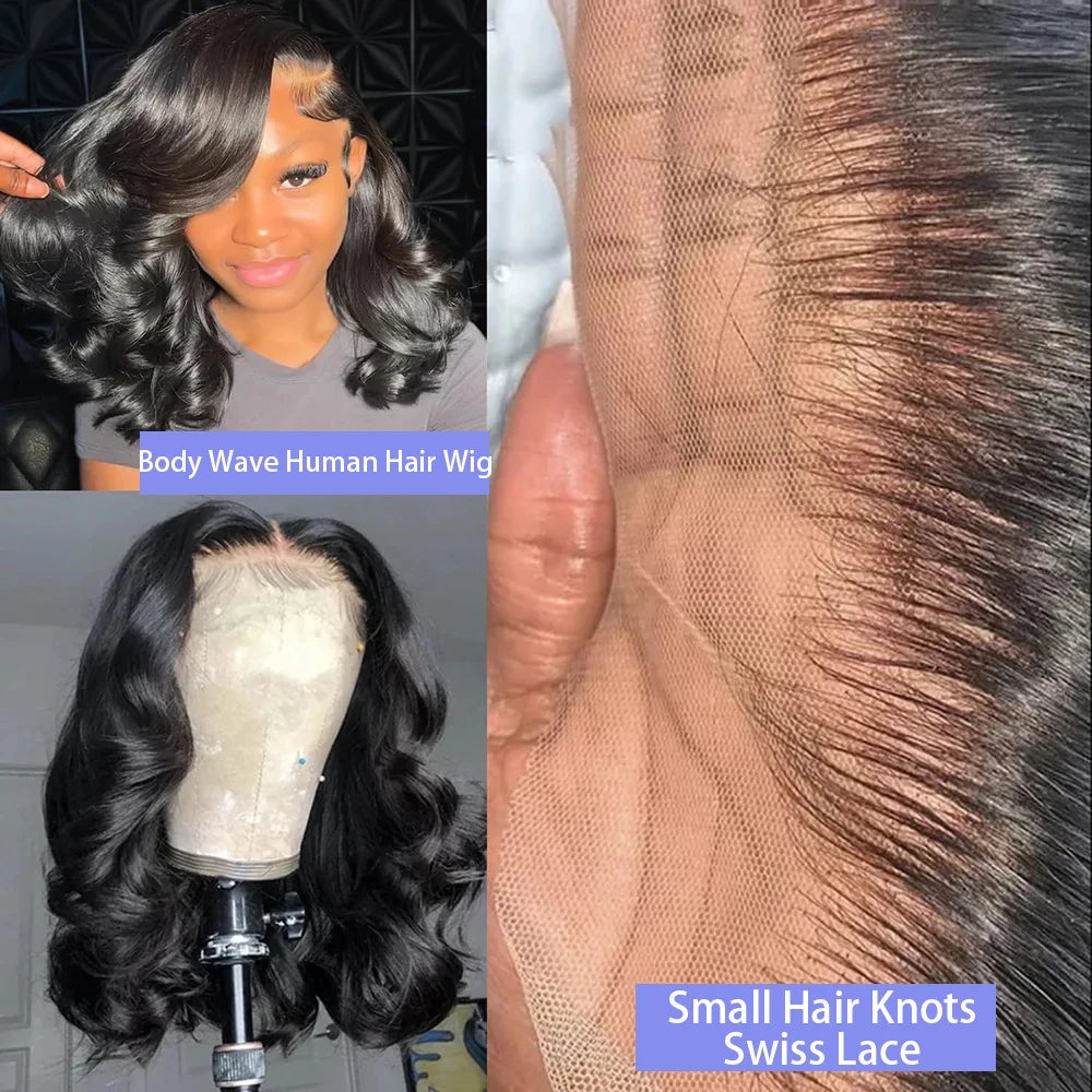 Bob Wig Body Wave 13x4 HD Lace Front Short Human Hair Wigs 4x4 Closure Lace Frontal Human Hair Brazilian Bob Wigs For Women