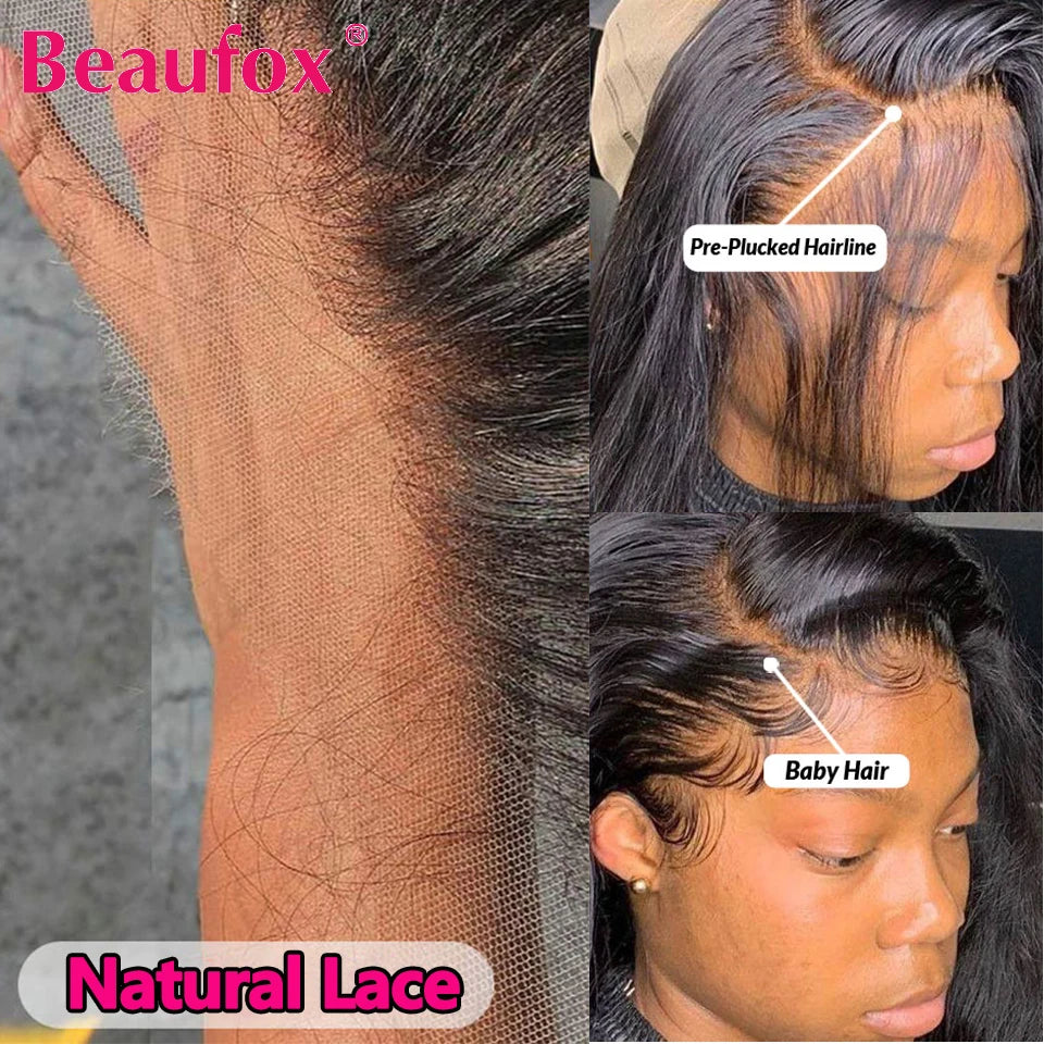 Beaufox Lace Front Human Hair Wigs For Women Brazilian Body Wave Lace Frontal Wigs Human Hair Wigs 4x4 Lace Closure Wig