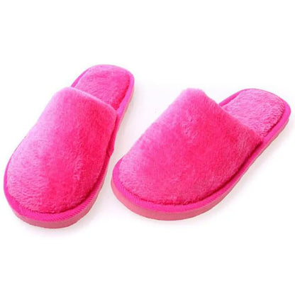 Soft Plush Cotton Slippers Shoes Autumn Winter Couple Unisex Non-Slip Floor Indoor Home Furry Slippers Women Shoes For Bedroom