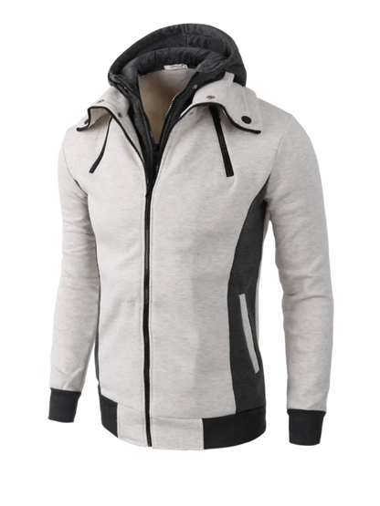 2024 New Autumn Men Sweatshirts Long Sleeve Jacket Hoodie Zipper Closure Jacket Male Hoodies Sweatshirt Slim Fit Male Clothing