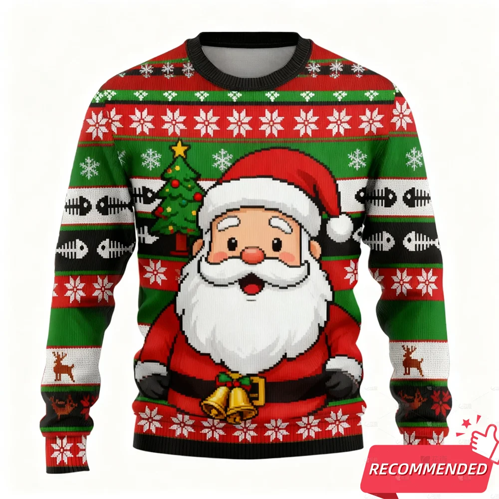 New Funny Snowman Graphic Ugly Christmas Sweatshirt Fashion Gingerbread Man Sweatshirts For Women Clothes Xmas Boy Kids Pullover