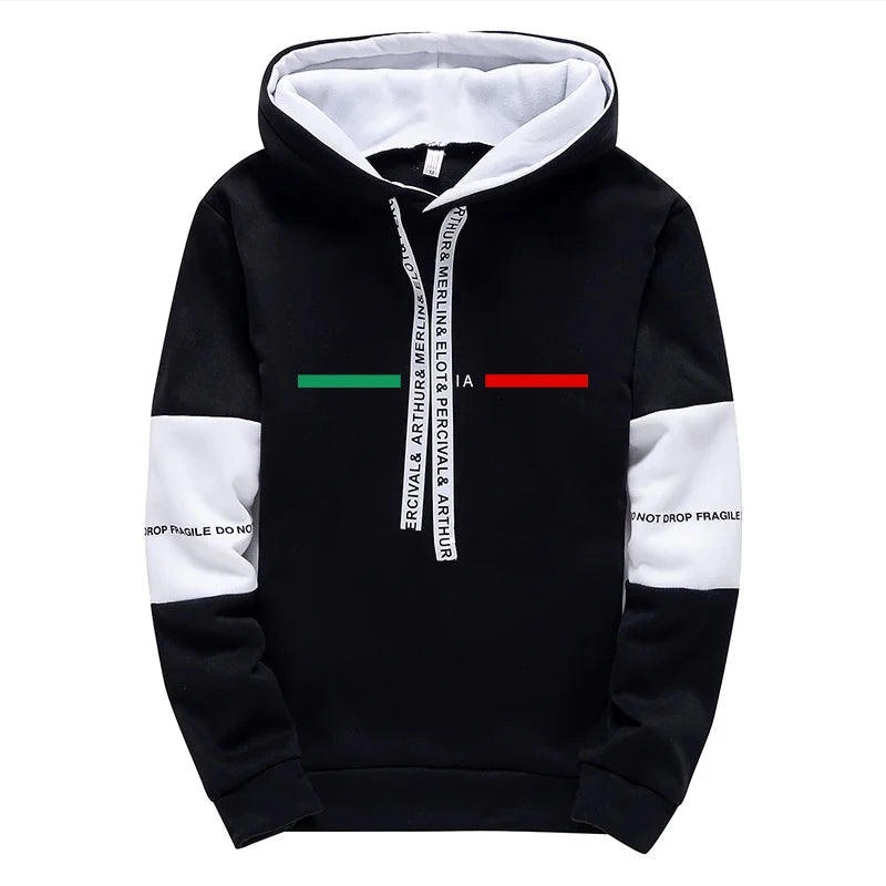 Mens Tracksuit Printed Casual Sweatshirts Sweatpants Outdoors Sports Jogging Mens Clothing Single Piece Hoodie Pants Sportswear