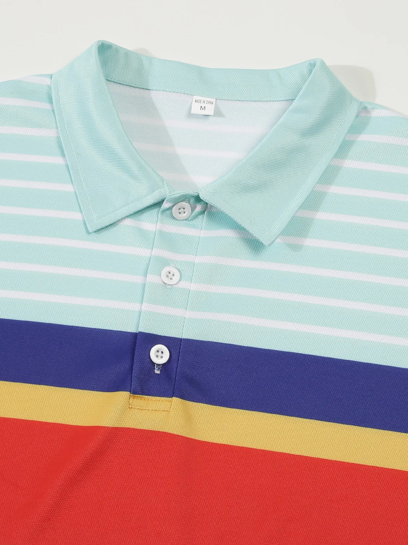 2025European and American ins cross-border 2024 summer new men's striped lapel short sleeved polo shirt casual contrasting polo